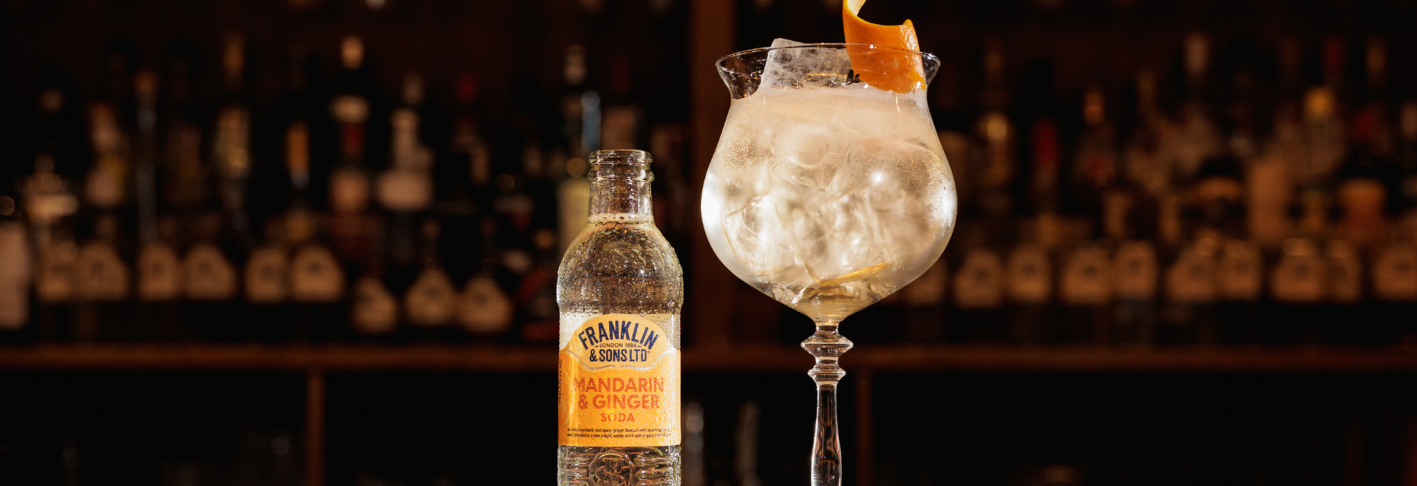 Cognac highball cocktail with Franklin & Sons Mandarin & Ginger Soda | Franklin & Sons